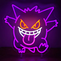 Insegna al neon LED Pokémon Gengar Crazy