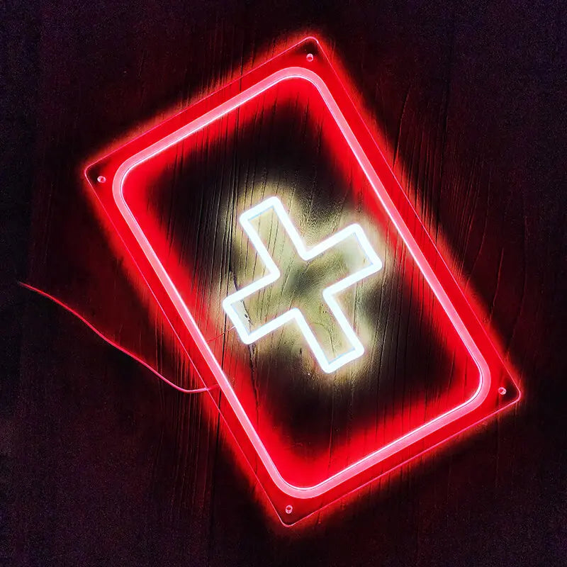 Schweizer Flagge flexible LED – Wanddeko mit Weiß-Rot Kontrast