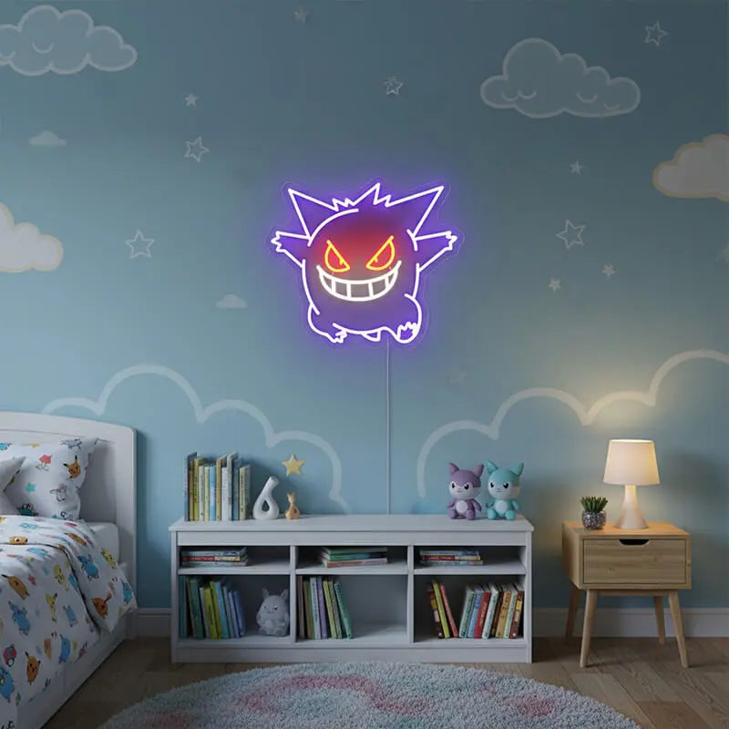 Gengar Neonschild – Wanddeko fürs Twitch Streamer Setup