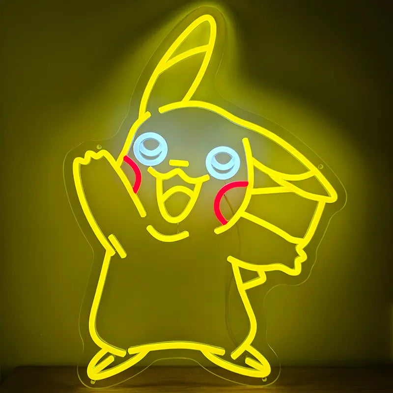Pokémon Pikachu Neon LED Schild USB – Elektro-Pokémon Deko in Gelb fürs Gaming-Zimmer