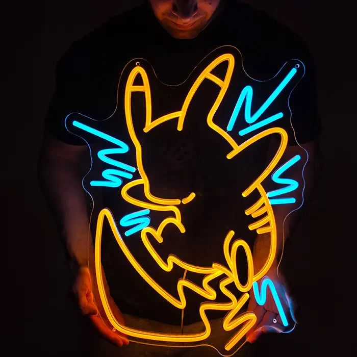 Pikachu Pokémon LED Neon Lampe 12V – Gaming Wanddeko fürs Jugendzimmer