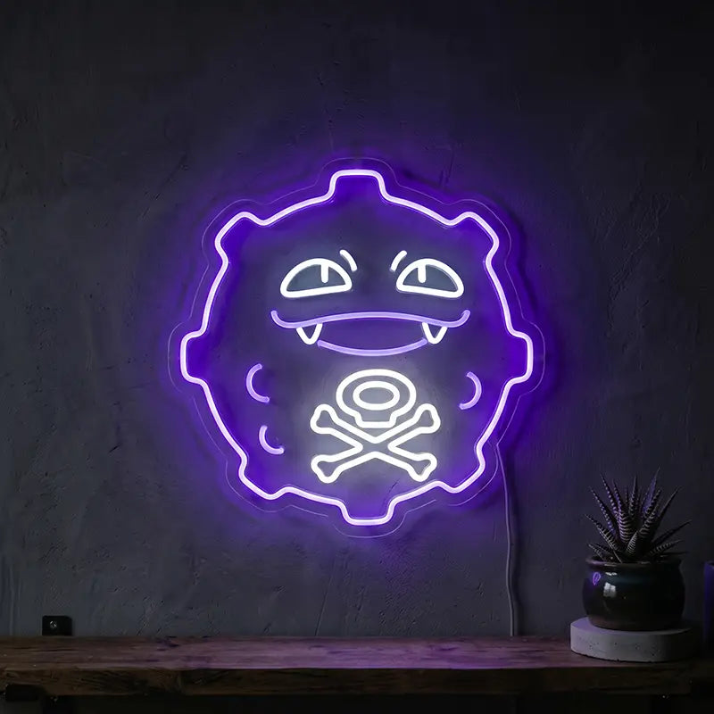 Pokémon Smogon Neon LED Schild 12V – ikonisches Gas-Pokémon Gaming Deko