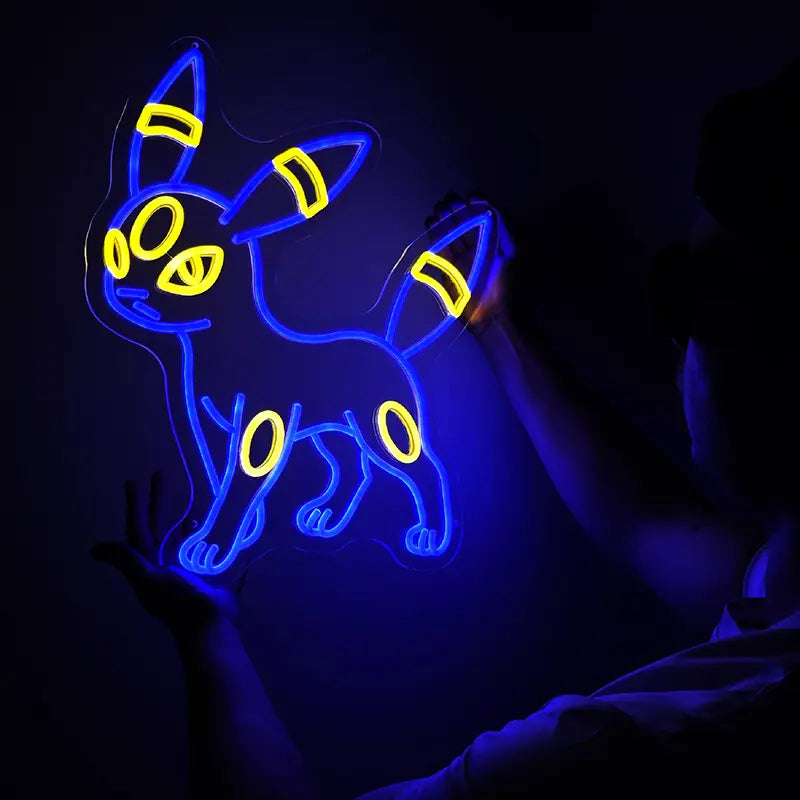 Umbreon Nachtara Neon Sign – Gaming-Zimmer Pokémon Deko