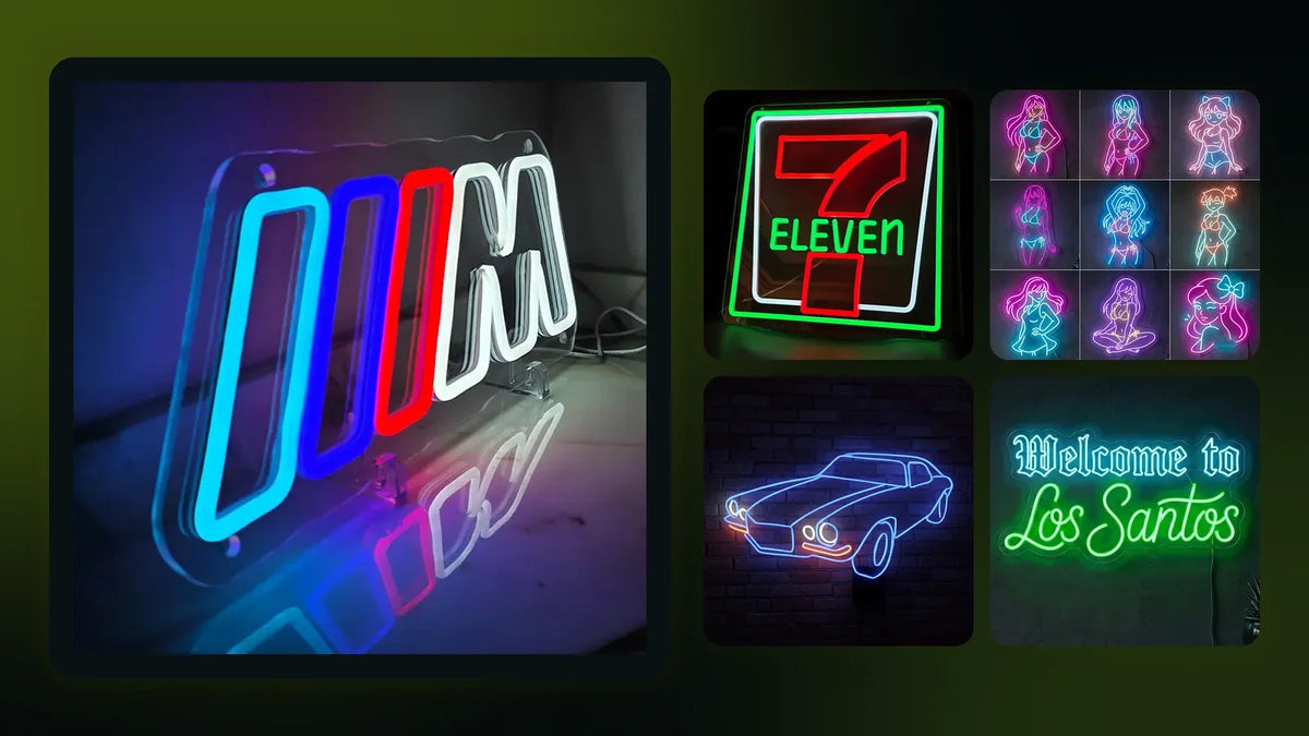 Leuchtende Neon LED Schilder von LoveLEDLights zum Ratgeber: Männerhöhle einrichten: Die coolsten Deko-Ideen für Garage & Hobbyraum
