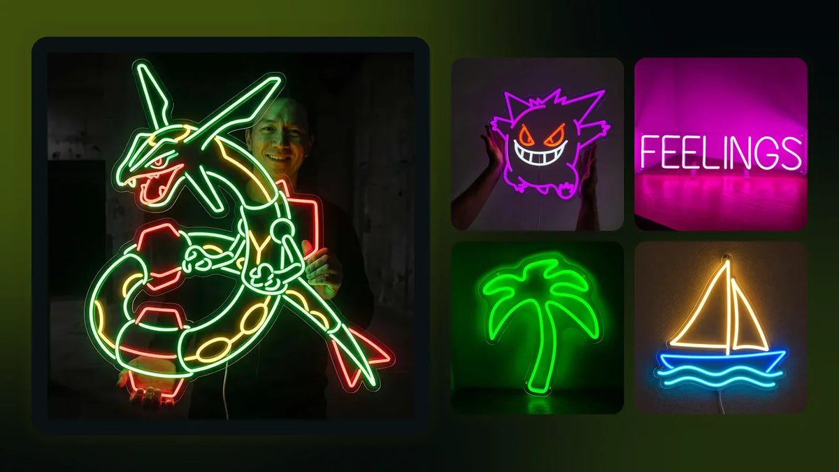 Leuchtende Neon LED Schilder von LoveLEDLights zum Ratgeber: Neon LED Schild richtig aufhängen & die passende Größe finden