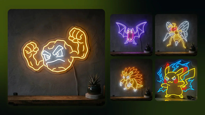Leuchtende Neon LED Schilder von LoveLEDLights zum Ratgeber: Pokémon Neon Sets im Vergleich
