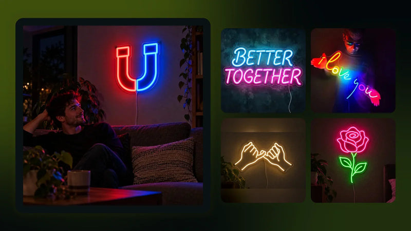 Leuchtende Neon LED Schilder von LoveLEDLights zum Ratgeber: Valentinstag-Geschenk: Romantische Neon LED Schilder für Verliebte