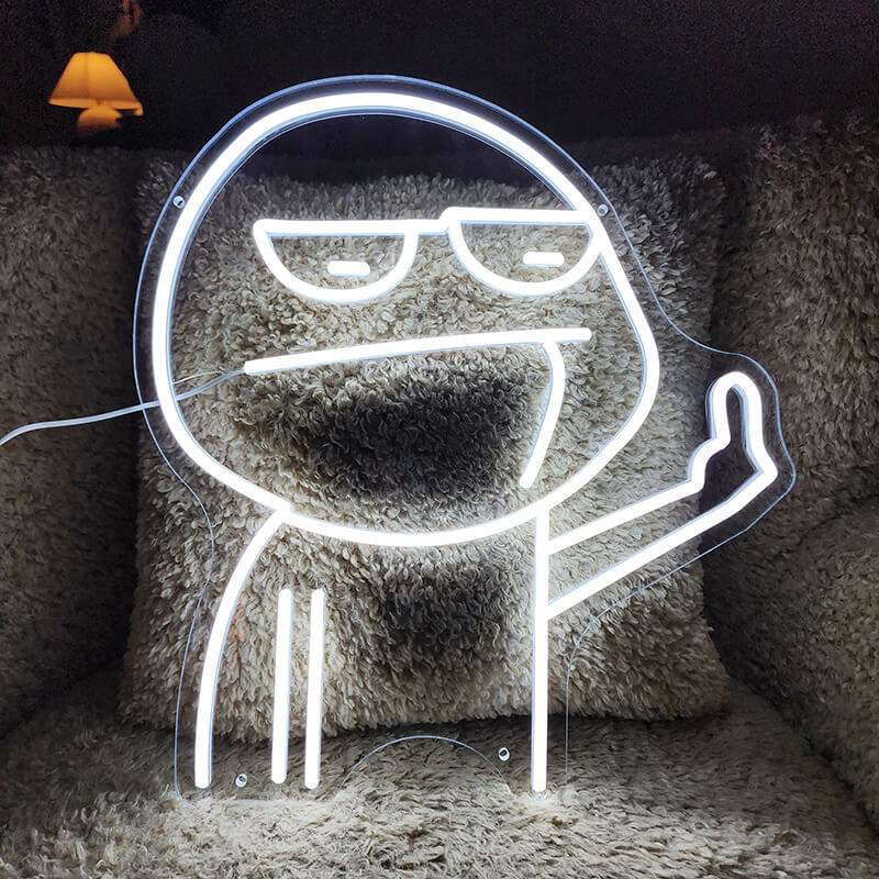 Schwachkopf Neonschild dimmbar 9 Stufen USB – handgefertigtes Humor Statement
