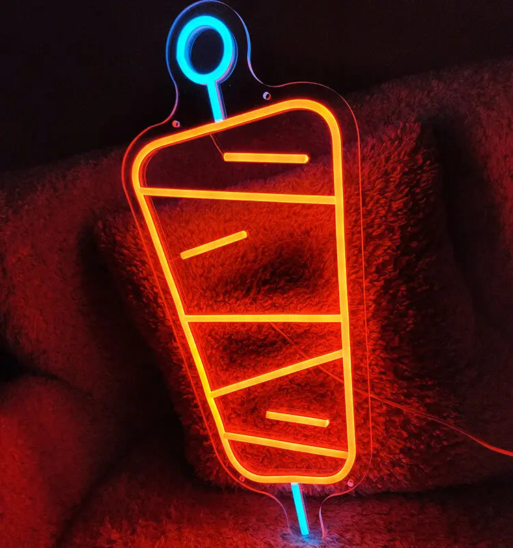 Dönerspieß Neon LED Schild USB – Foodtruck und Streetfood Stand Deko