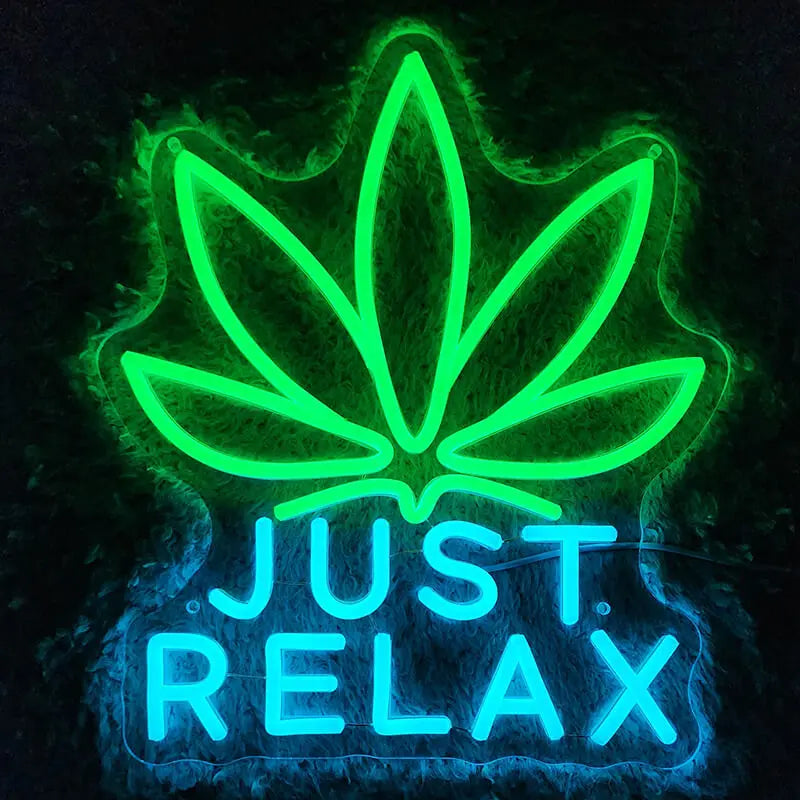 Just Relax Neon LED Schild USB – Chill Wanddeko für Wohnzimmer
