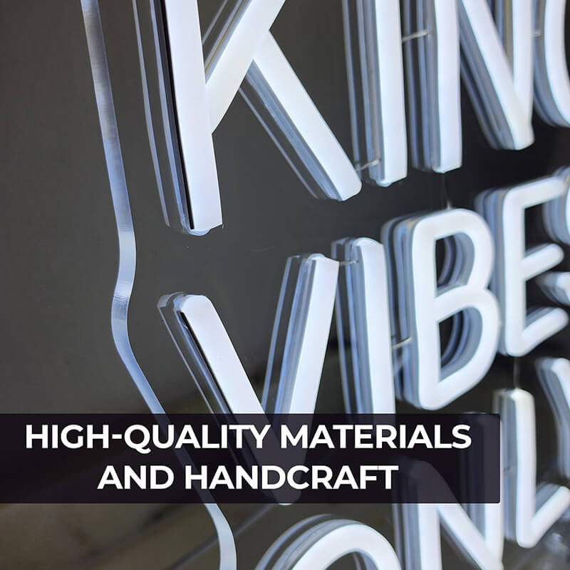 King Vibes Only Neon LED Schild – Sport Studio und Gym Wanddeko