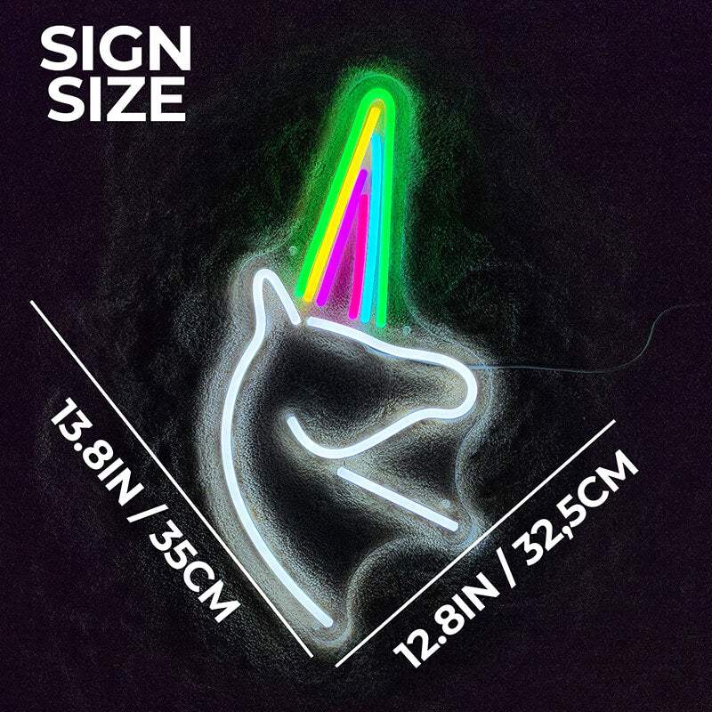 Einhorn Neon LED Schild USB – Teenager Zimmer Kawaii Statement