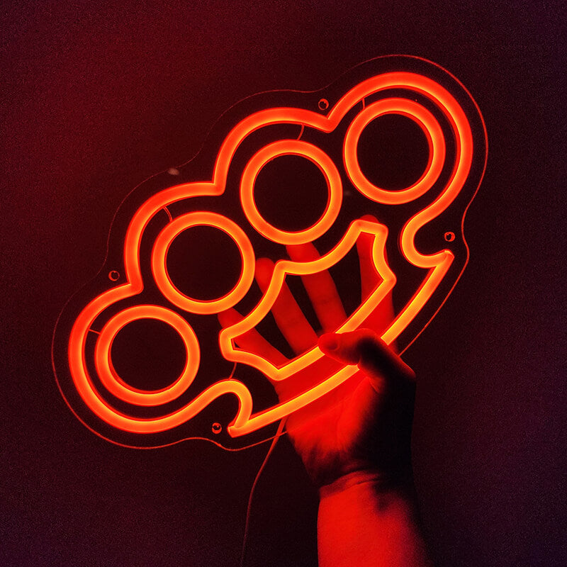 Schlagring LED Schriftzug – Hip-Hop Statement Deko