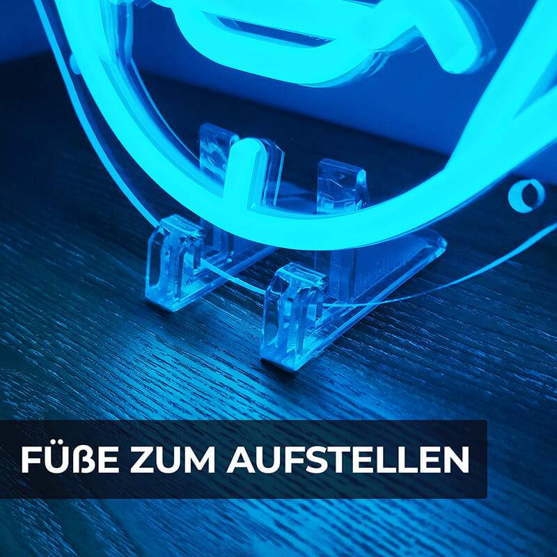 Putin Portrait Blau LED Schild 6mm Acrylplatte – kühle Wanddeko fürs Büro
