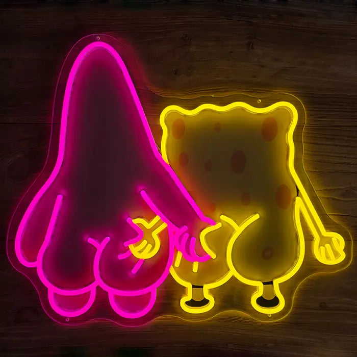 SpongeBob Freaks Neon LED Sign – USB & 12V Light Sign | SpongeBob Collector Set
