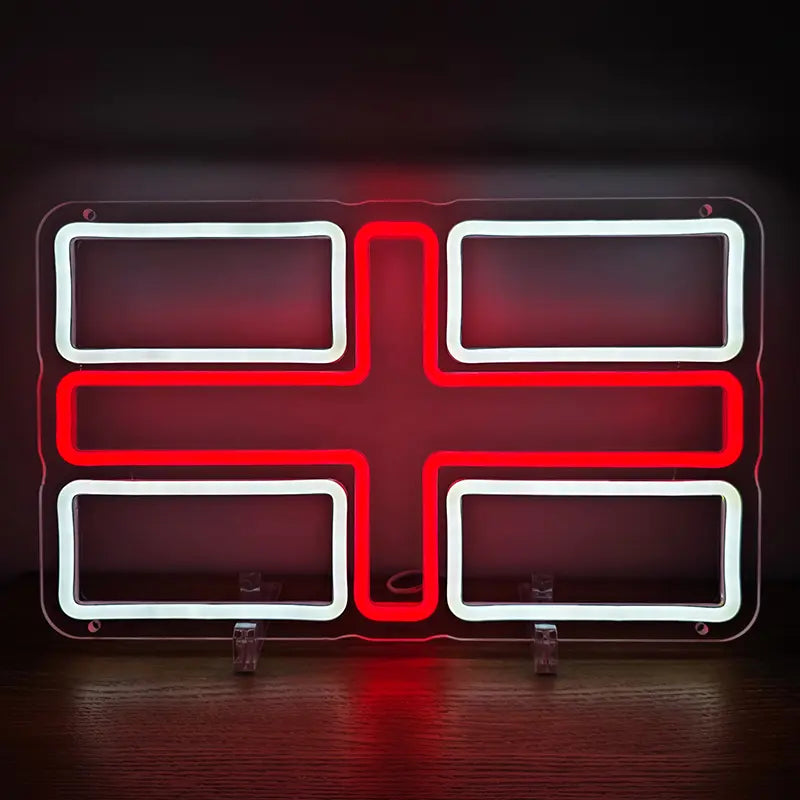 England Flagge Neon LED Schild handgefertigt – Sportbar und Restaurant Deko