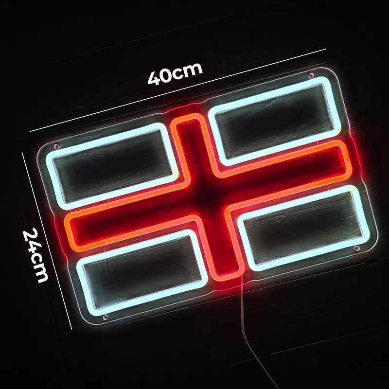 England Flagge Neon LED Schild auf 6mm Acrylplatte – Pub Theke Beleuchtung