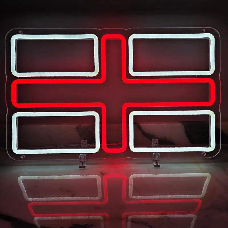 Union Jack Neon LED Schild auf 6mm Acrylplatte – London Liebhaber Wanddeko
