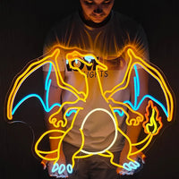 Insegna al neon LED Pokémon Charizard