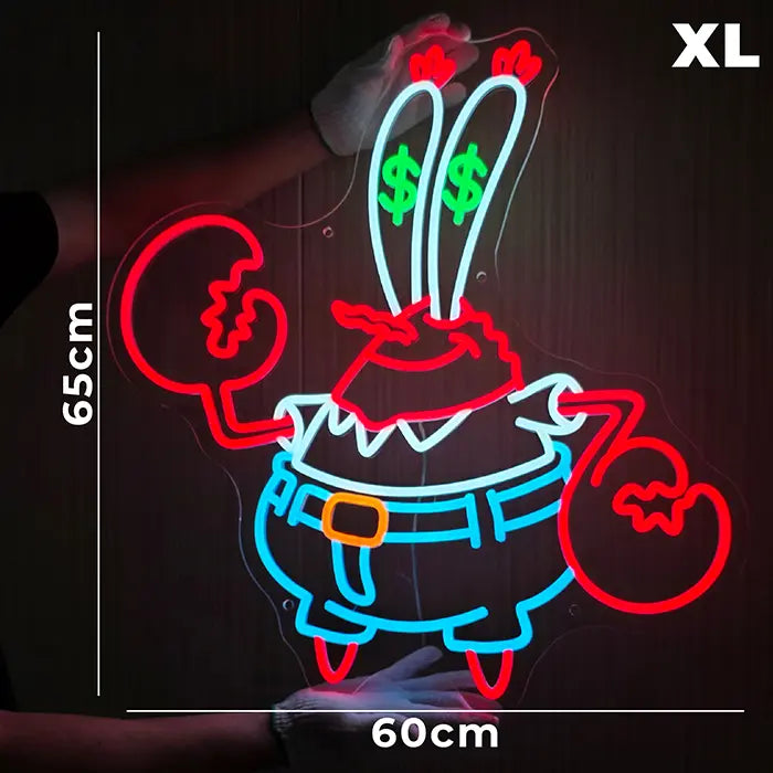 Schwammkopf Freaks Neon LED Schild – USB & 12V Leuchtschild | Schwammkopf Sammler Set