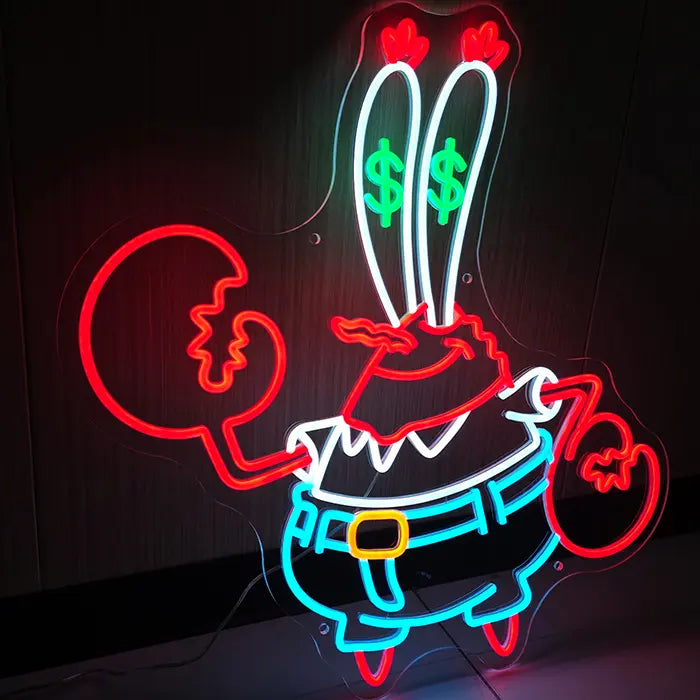 Schwammkopf Freaks Neon LED Schild – USB & 12V Leuchtschild | Schwammkopf Sammler Set