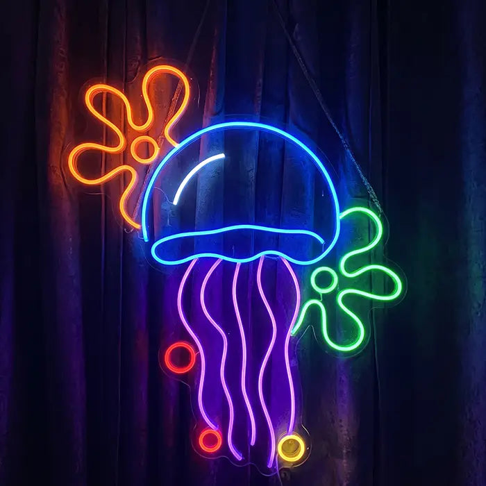 Qualle mit Blumenwolken XL 50cm (12V)