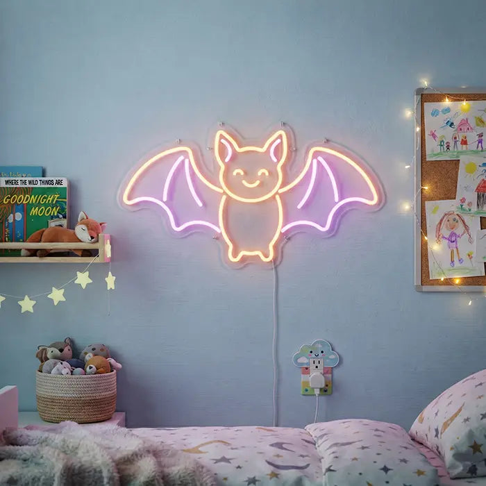 Happy Spuck Set Neon LED Schild – 9 Motive, dimmbar | Halloween Kinderzimmer Deko