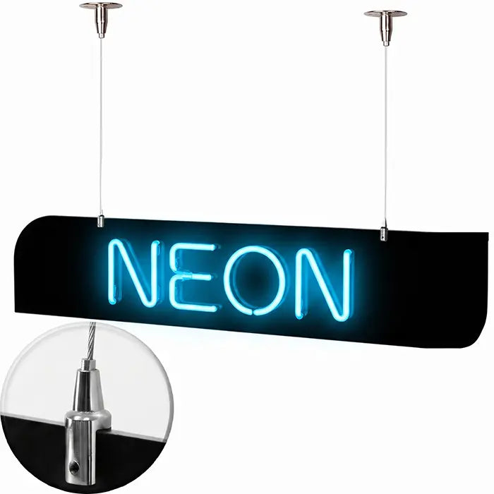 2er Set - Edelstahl Leuchtschild Aufhängungssystem