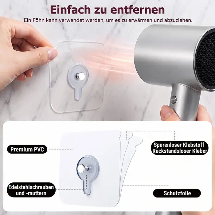 4er Set Klebebefestigung / Wandmontage für Leuchtschilder