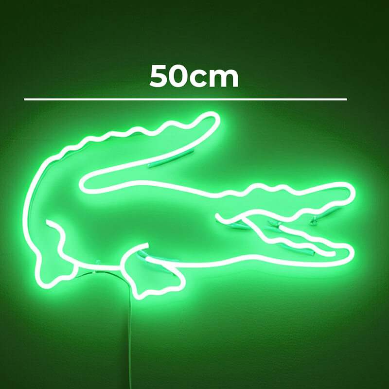 Krokodil Neon LED Schild USB – Tierhandlung und Aquaristik Schaufenster Deko
