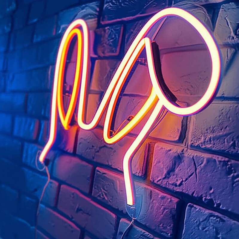 Hasenohren Neon LED Schild dimmbar 9 Stufen USB – Ostern und Party Beleuchtung