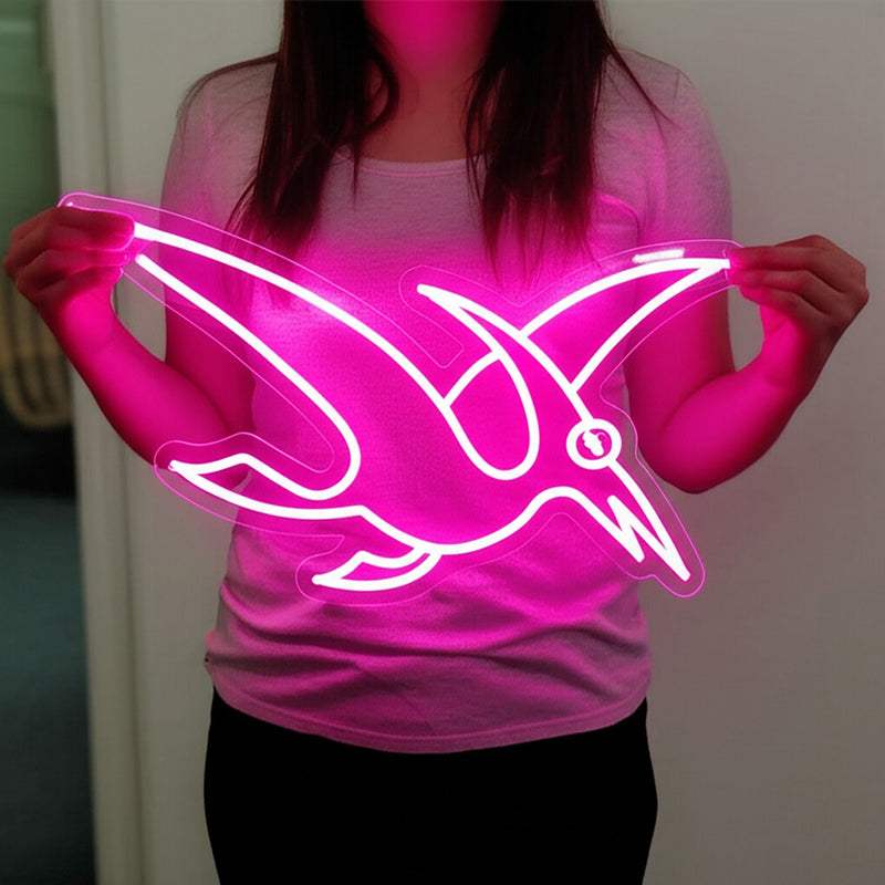 Pterodactyl LED Schild 6mm Acrylplatte – prähistorische Wanddeko fürs Spielzimmer