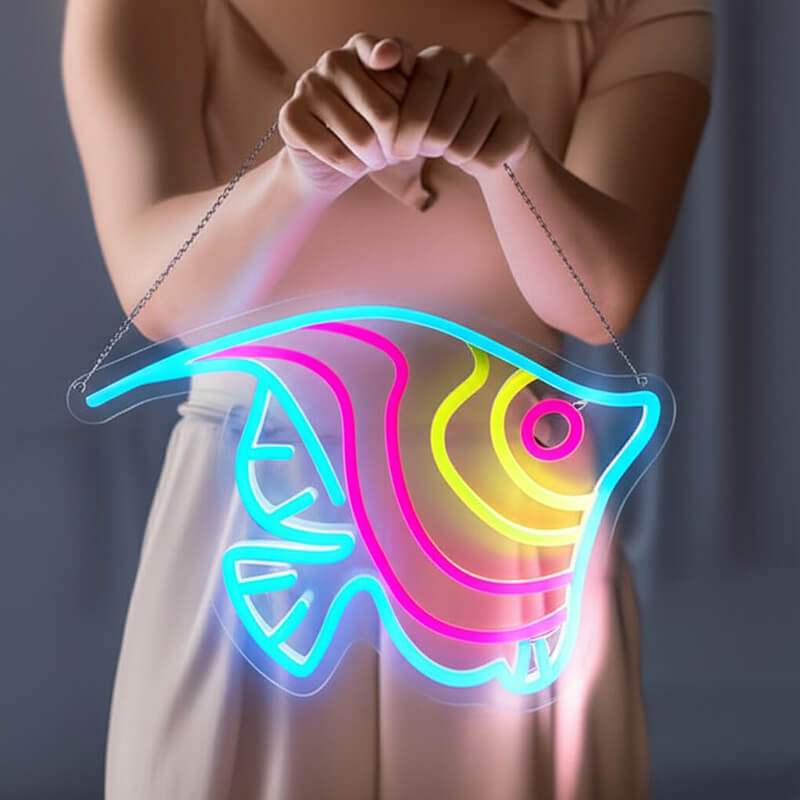 Ozean Fisch Neon Sign – Geschenkidee für Aquaristen und Meeresfreunde