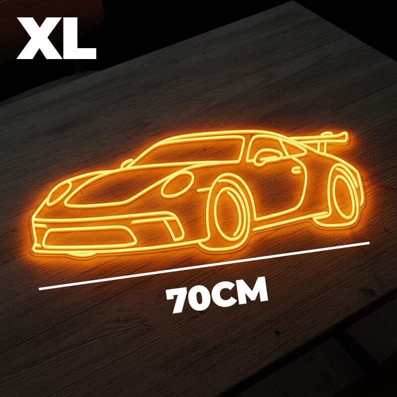 Sportwagen LED Wanddeko – Geschenkidee für Motorsport-Fans