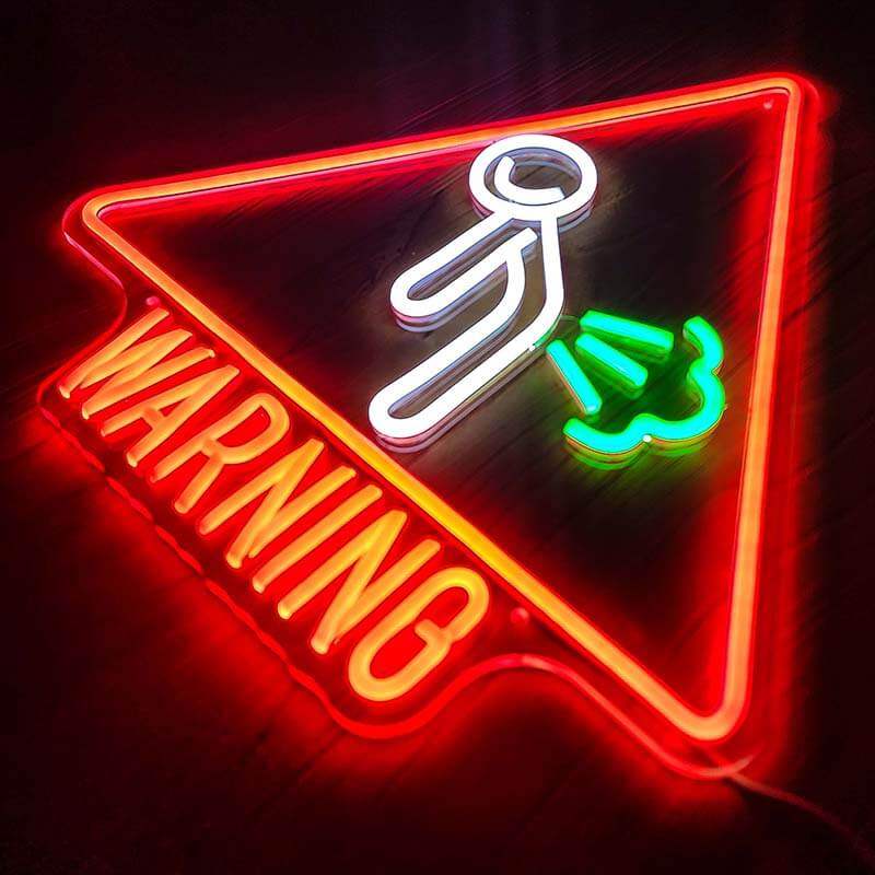 Pupsalarm XL LED Leuchtschild beleuchtet – Fun-Wanddeko fürs Mancave
