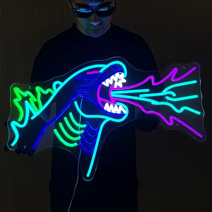 Insegna al neon LED Godzilla "The Last Flash" – Regolabile con telecomando | Decorazione anime giapponese