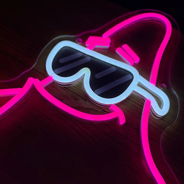 Patrick Surfer Neon LED Sign – Dimmable with Remote | SpongeBob Beach Decor