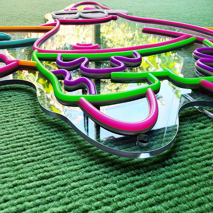 Patrick Surfer Neon LED Sign – Dimmable with Remote | SpongeBob Beach Decor