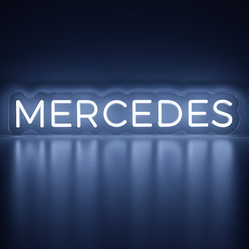 Mercedes Neon LED Schild USB – Stern Auto Sammler Garage Deko