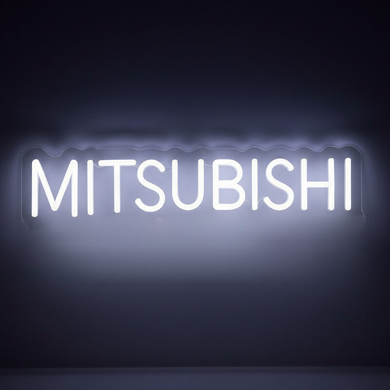 Mitsubishi Neon LED Schild USB – JDM Auto Tuner Mancave Deko