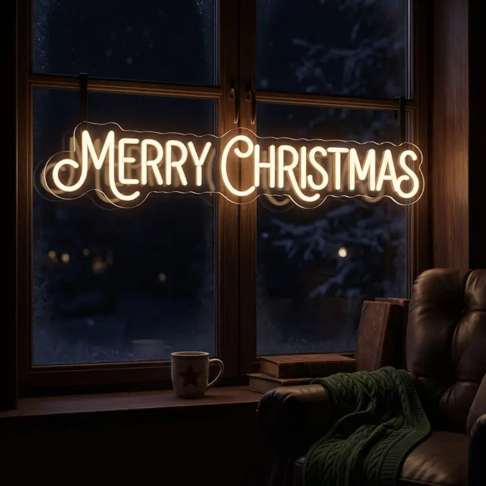 Marry Christmas in Warm Weiß 50cm (USB)