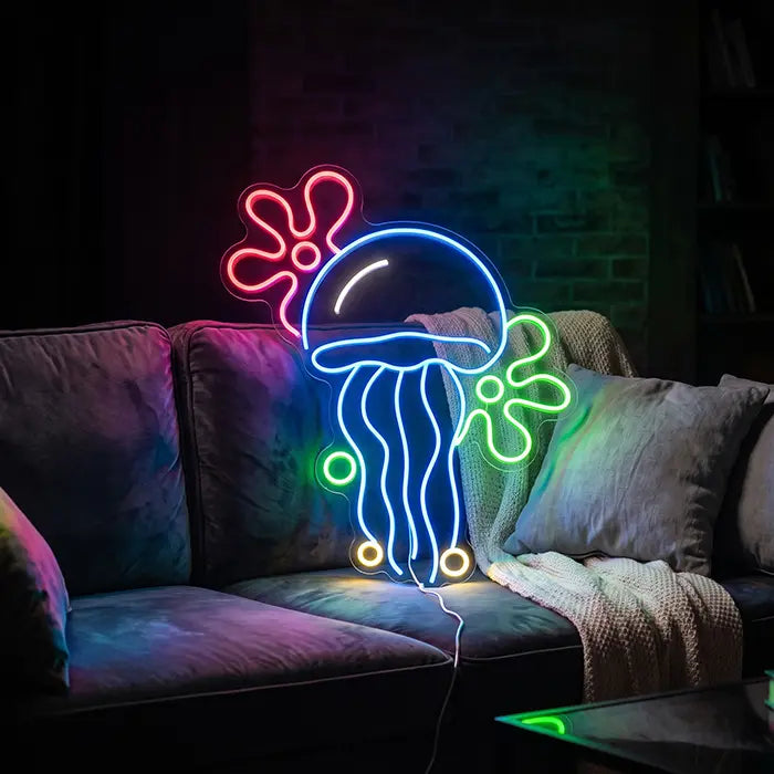Qualle mit Blumenwolken XL 50cm (12V)