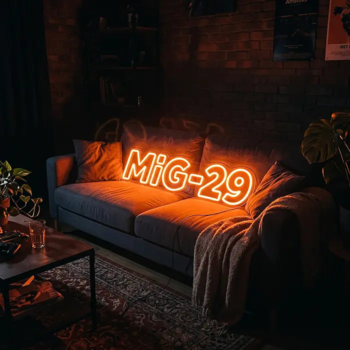 MiG-29 Fighter Jet Set Neon LED Sign – 4 Designs, Dimmable | Aviation Decor