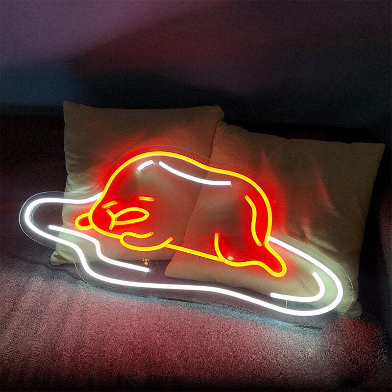 Faules Ei Neon LED Schild auf 6mm Acrylplatte – Studentenwohnung Wanddeko