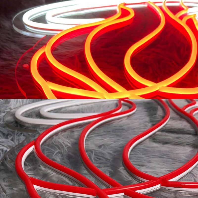 Feuer Basketball Neon LED Schild handgefertigt – Sportbar und Trainingsraum