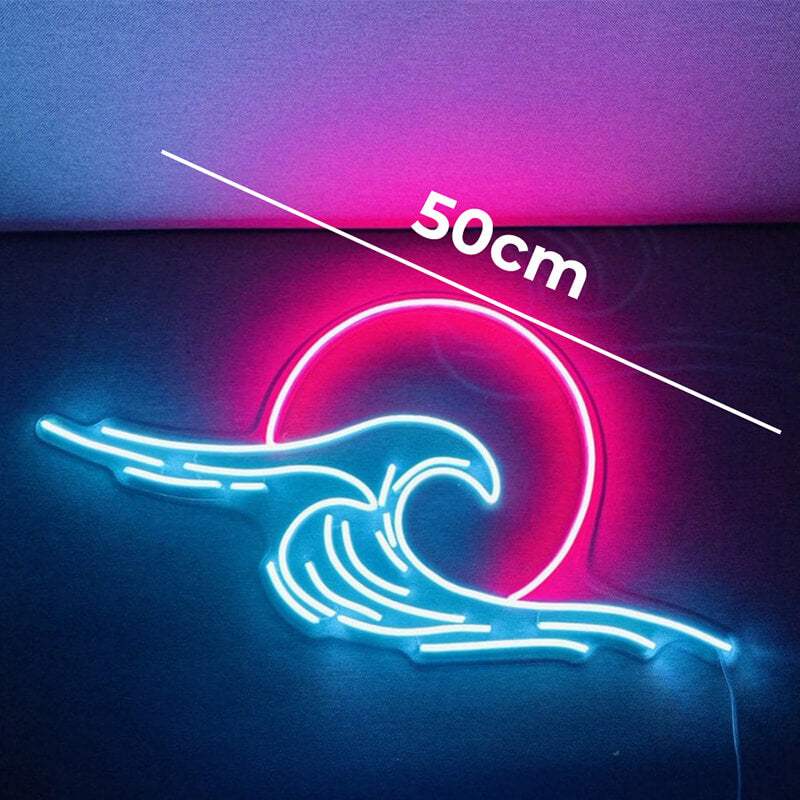 Japanisches Meer Neon LED Schild – Sake Bar und Izakaya Wanddeko