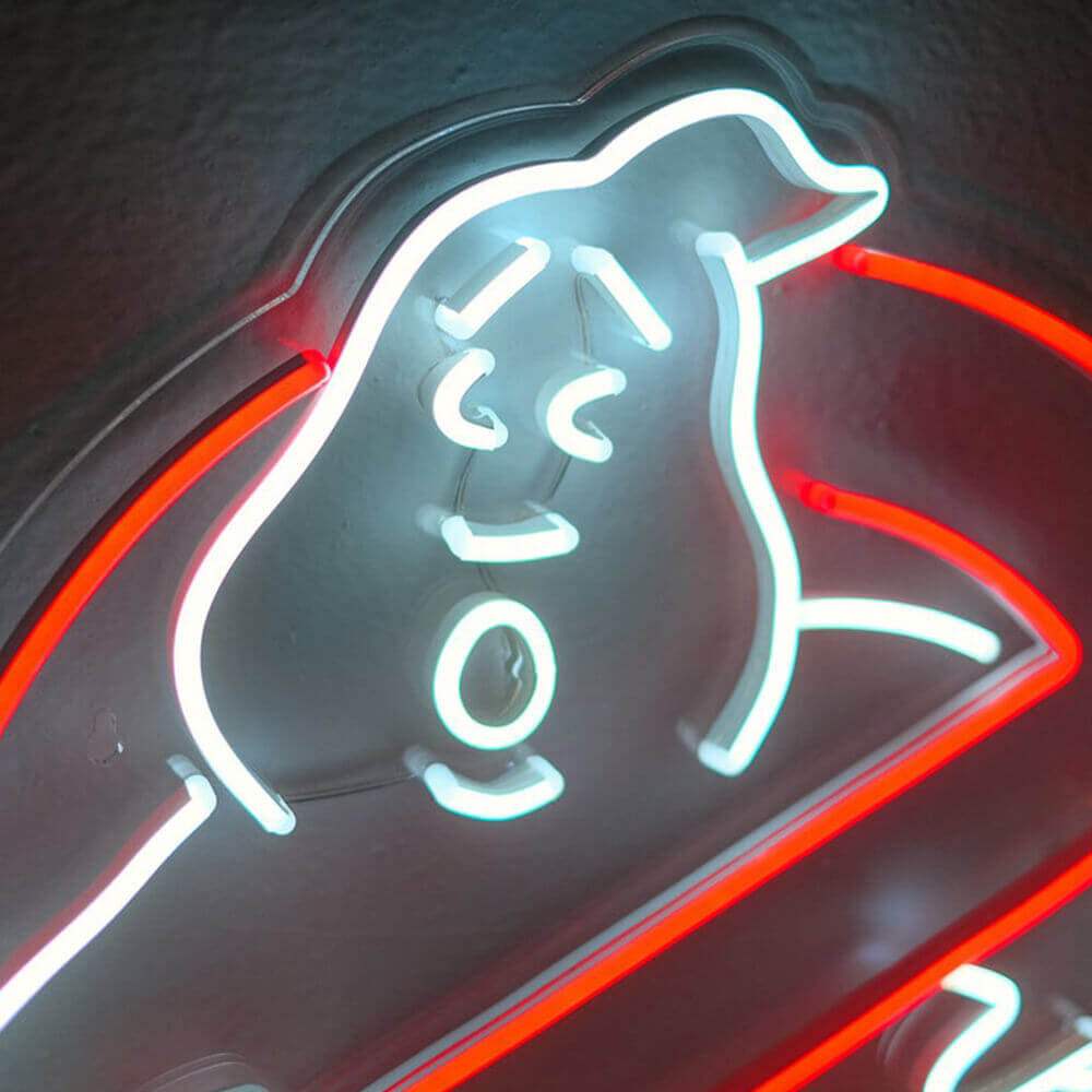 Ghostbusters Neon LED Schild – Streamer Setup und Gaming Zimmer Deko
