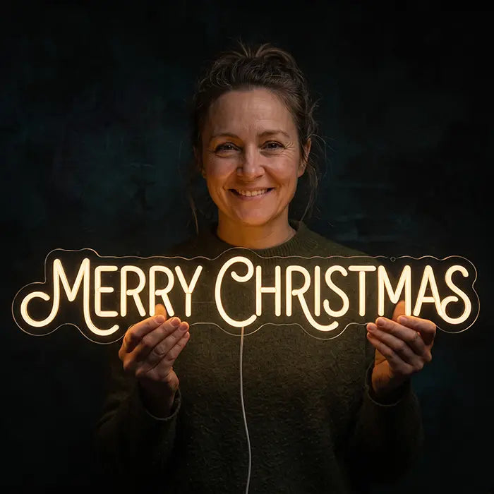 Marry Christmas in Warm Weiß 50cm (USB)