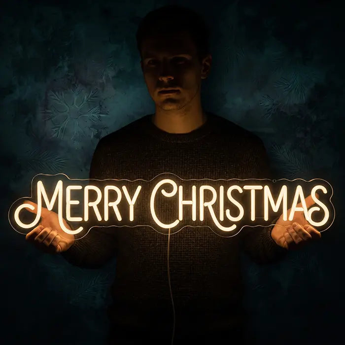 Marry Christmas in Warm Weiß 50cm (USB)