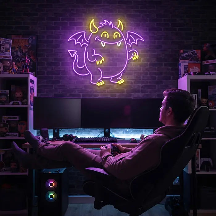 Happy Spuck Set Neon LED Schild – 9 Motive, dimmbar | Halloween Kinderzimmer Deko